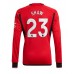 Günstige Manchester United Luke Shaw #23 Heim Fussballtrikot 2023-24 Langarm